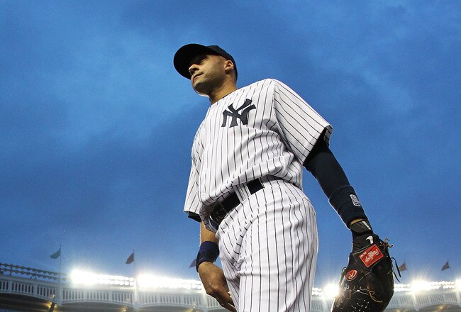 NEW YORK, NY - MAY 15:  Derek Jeter #2 of the New York Yankees in action against the Boston Red Sox during their game on May 15, 2011 at Yankee Stadium in the Bronx borough of New York City.  (Photo by Al Bello/Getty Images)