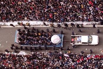The last repeat championship celebration was in 2000, in New York