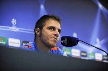 VALENCIA, SPAIN - NOVEMBER 01:  Joaquin Sanchez attends a press conference prior to their UEFA Champions League Group C match against Glasgow Rangers, at the Ciutat Esportiva of Paterna on November 1, 2010 in Valencia, Spain.  (Photo by David Ramos/Getty