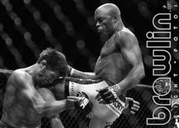 Anderson Silva landing a vicious knee