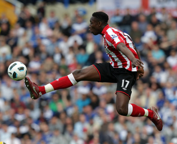 BIRMINGHAM, ENGLAND - APRIL 16:  Danny Welbeck of Sunderland during the Barclays Premier League match between Birmingham City and Sunderland at St Andrew's on April 16, 2011 in Birmingham, England.  (Photo by Ross Kinnaird/Getty Images)