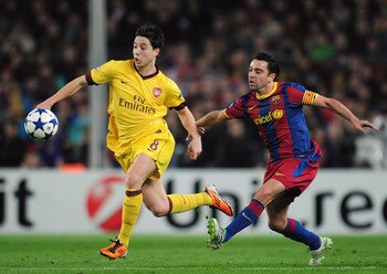 Arsenal's Samir Nasri (left)