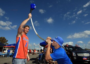 JACKSONVILLE, FL - OCTOBER 30:  Fans tailgate at EverBank field prior to the game between the Georgia Bulldogs and the Florida Gators on October 30, 2010 in Jacksonville, Florida.  (Photo by Sam Greenwood/Getty Images)