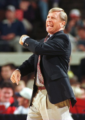 17 Mar 1996:  Head coach Dave Bliss of New Mexico shouts instructions from the sidelines but the Lobos couldn''t  fend off Georgetown as the Hoyas beat the Lobos 73-62 in the second round game of the NCAA East Regionals at the Richmond Coliseum in Richmon