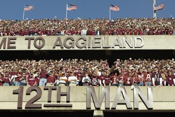 The Texas Aggie Football team will have the 12th Man helping them out in this game.