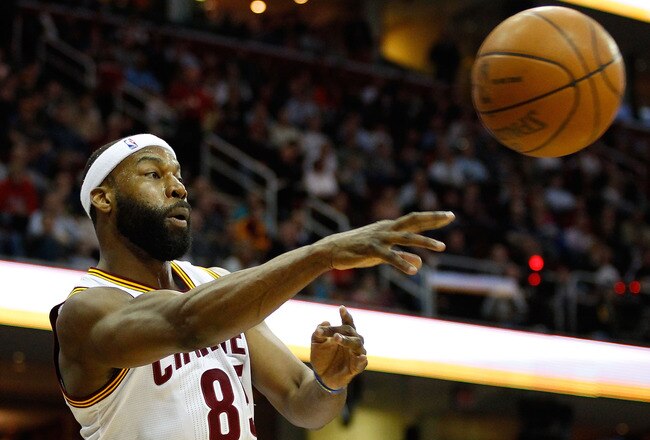 CLEVELAND - MARCH 29: Baron Davis #85 of the Cleveland Cavaliers keeps the ball inbounds during the game against the Miami Heat on March 29, 2011 at Quicken Loans Arena in Cleveland, Ohio. NOTE TO USER: User expressly acknowledges and agrees that, by down