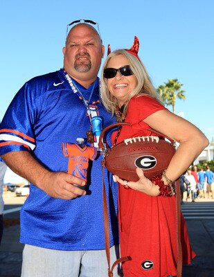 JACKSONVILLE, FL - OCTOBER 30:  Fans tailgate at EverBank field prior to the game between the Georgia Bulldogs and the Florida Gators on October 30, 2010 in Jacksonville, Florida.  (Photo by Sam Greenwood/Getty Images)
