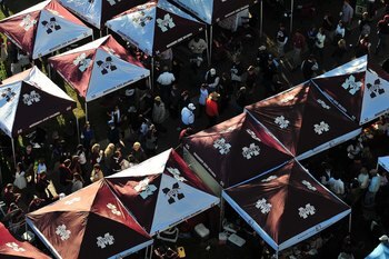 STARKVILLE, MS - OCTOBER 24:  Fans tailgating prior to the Mississippi State v University of Florida Gator game, at Davis Wade Stadium on  October 24, 2009 in Starkville, Mississippi  (Photo by Rick Dole/Getty Images)