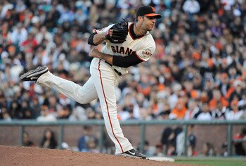 SAN FRANCISCO, CA - JUNE 26: Madison Bumgarner #40 of the San Francisco Giants pitches against the Cleveland Indians in the seventh inning during a MLB baseball game at AT&T Park June 26, 2011 in San Francisco, California. The Giants won the game 3-1. (Ph
