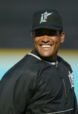 MIAMI - APRIL 8:  Wil Cordero #16 of the Florida Marlins looks on during batting practice before the game against the Montreal Expos on April 8, 2004 at Pro Player Stadium in Miami, Florida.  The Expos defeated the Marlins 3-2.  (Photo by Victor Baldizon/