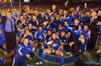 The Blues after winning the 2003 Super 12.
