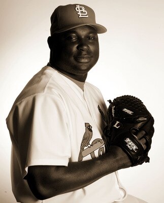 JUPITER, FL - FEBRUARY 25: Pitcher Ray King #56 of the St. Louis Cardinals poses for a portrait on Media Day at Roger Dean Stadium on February 25, 2005 in Jupiter, Florida.  (Photo by Elsa/Getty Images)
