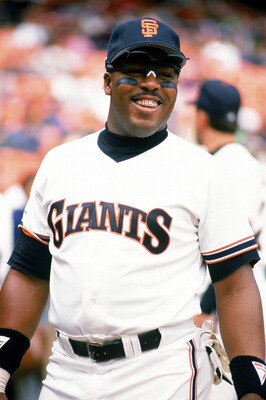 SAN FRANCISCO - 1991:  Kevin Mitchell #7 of the San Francisco Giants smiles during a 1991 game at Candlestick Park in San Francisco, California.  (Photo by Otto Greule Jr/Getty Images)