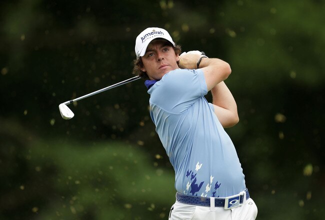 BETHESDA, MD - JUNE 19:  Rory McIlroy of Northern Ireland hits a shot during the final round of the 111th U.S. Open at Congressional Country Club on June 19, 2011 in Bethesda, Maryland.  (Photo by Ross Kinnaird/Getty Images)