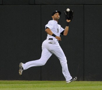 CHICAGO, IL - JUNE 07: Alex Rios # 51of the Chicago White Sox makes a catch against the Seattle Mariners on June 7, 2011 at U.S. Cellular Field in Chicago, Illinois. The Sox defeated the Mariners 5-1.    (Photo by David Banks/Getty Images)