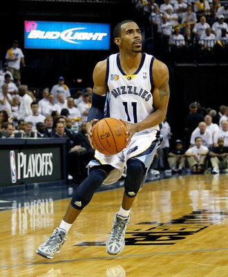 MEMPHIS, TN - MAY 13:  Mike Conley #11 of the Memphis Grizzlies against the Oklahoma City Thunder in Game Six of the Western Conference Semifinals in the 2011 NBA Playoffs at FedExForum on May 13, 2011 in Memphis, Tennessee.  NOTE TO USER: User expressly