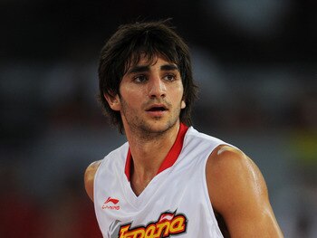 MADRID, SPAIN - AUGUST 22:  Ricky Rubio of Spain watches on during a friendly basketball game between Spain and the USA at La Caja Magica on August 22, 2010 in Madrid, Spain.  (Photo by Jasper Juinen/Getty Images)