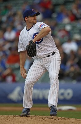 CHICAGO, IL - MAY 29:  Ryan Dempster #46 of the Chicago Cubs pitches against the Pittsburgh Pirates at Wrigley Field on May 29, 2011 in Chicago, Illinois. The Cubs defeated the Pirates 3-2.  (Photo by Jonathan Daniel/Getty Images)