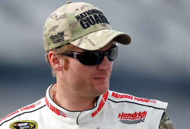 DAYTONA BEACH, FL - JULY 01:  Dale Earnhardt Jr., driver of the #88 National Guard Heritage/Amp Energy Chevrolet, looks on during qualifying for the NASCAR Sprint Cup Series COKE ZERO 400 Powered by Coca-Cola at Daytona International Speedway on July 1, 2