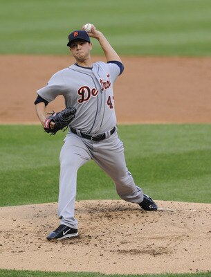 CHICAGO, IL - JUNE 03: Andrew Oliver #43 Detroit Tigers pitches against the Chicago White Sox on June 3, 2011 at U.S. Cellular Field in Chicago, Illinois.  (Photo by David Banks/Getty Images)