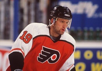 23 APR 1995:  A PORTRAIT OF MIKAEL RENBERG OF THE PHILADELPHIA FLYERS DURING THEIR 4-2 LOSS TO THE BUFFALO SABRES AT THE MEMORIAL AUDITORIUM IN BUFFALO, NEW YORK. Mandatory Credit: Rick Stewart/ALLSPORT