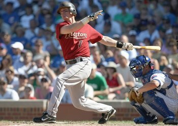 CHICAGO - SEPTEMBER 2: Craig Biggio #7 of the Houston Astros swings at the pitch during the game agaiinst the Chicago Cubs on September  2, 2007 at Wrigley Field in Chicago, Illinois. (Photo by Jonathan Daniel/Getty Images)