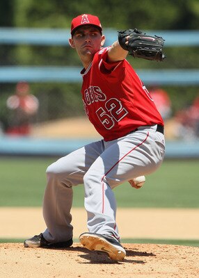 LOS ANGELES, CA - JUNE 25:  Tyler Chatwood #52 of the Los Angeles Angels of Anaheim pitches against the Los Angeles Dodgers at Dodger Stadium on June 25, 2011 in Los Angeles, California.  (Photo by Jeff Gross/Getty Images)