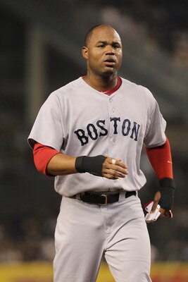 NEW YORK, NY - JUNE 09:  Carl Crawford of the Boston Red Sox against the New York Yankees on June 9, 2011 at Yankee Stadium in the Bronx borough of New York City.  (Photo by Nick Laham/Getty Images)