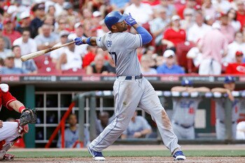 CINCINNATI, OH - JUNE 4: Matt Kemp #27 of the Los Angeles Dodgers follows through on a grand slam home run in the eighth inning which tied the game against the Cincinnati Reds at Great American Ball Park on June 4, 2011 in Cincinnati, Ohio. The Dodgers wo