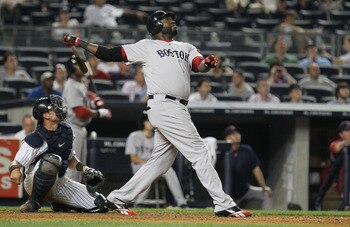 NEW YORK, NY - JUNE 08:  David Ortiz #34 of the Boston Red Sox in action during their game on June 8, 2011 at Yankee Stadium in the Bronx borough of New York City.  (Photo by Al Bello/Getty Images)