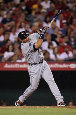 ANAHEIM, CA - JULY 04:  Miguel Cabrera #24 of the Detroit Tigers bats against the Los Angeles Angels of Anaheim at Angel Stadium of Anaheim on July 4, 2011 in Anaheim, California.  (Photo by Jeff Gross/Getty Images)