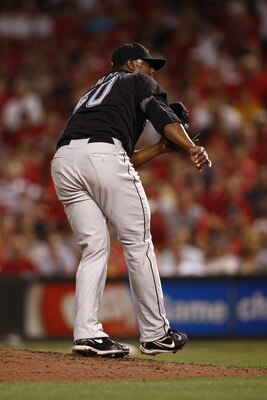 CINCINNATI, OH - JUNE 17: Frank Francisco of the Toronto Blue Jays delivers a pitch during the game against the Cincinnati Reds on June 17, 2011 at Great American Ball Park in Cincinnati, Ohio.  The Toronto Blue Jays defeated the Cincinnati Reds 302. (Pho