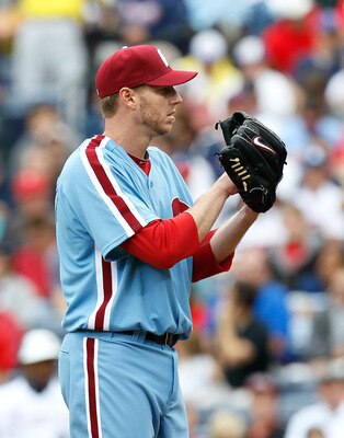 ATLANTA, GA - MAY 15:  Roy Halladay #34 of the Philadelphia Phillies against the Atlanta Braves at Turner Field on May 15, 2011 in Atlanta, Georgia.  (Photo by Kevin C. Cox/Getty Images)