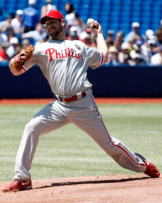 TORONTO, CANADA - JULY 3: Cliff Lee #33 of the Philadelphia Phillies throws a pitch during MLB action against the Toronto Blue Jays at The Rogers Centre July 3, 2011 in Toronto, Ontario, Canada. (Photo by Abelimages/Getty Images)