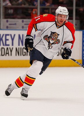 NEW YORK - MARCH 22:  Niclas Bergfors #11 of the Florida Panthers skates against the New York Rangers on March 22, 2011 at Madison Square Garden in New York City, New York. Rangers defeated the Islanders 1-0.  (Photo by Mike Stobe/Getty Images)