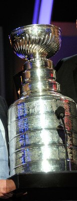 LAS VEGAS, NV - JUNE 22:  (L-R) Tim Thomas and Zdeno Chara of the Boston Bruins hold the Stanley Cup during the 2011 NHL Awards at The Pearl concert theater at the Palms Casino Resort June 22, 2011 in Las Vegas, Nevada.  (Photo by Ethan Miller/Getty Image