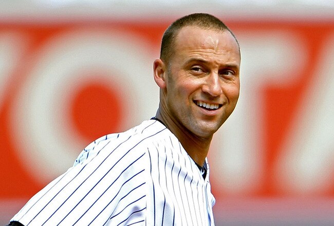 NEW YORK, NY - JULY 09:  Derek Jeter #2 of the New York Yankees looks on against the Tampa Bay Rays at Yankee Stadium on July 9, 2011 in the Bronx borough of New York City.  (Photo by Michael Heiman/Getty Images)