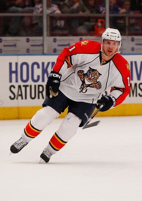 NEW YORK - MARCH 22:  Niclas Bergfors #11 of the Florida Panthers skates against the New York Rangers on March 22, 2011 at Madison Square Garden in New York City, New York. Rangers defeated the Islanders 1-0.  (Photo by Mike Stobe/Getty Images)