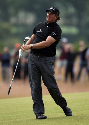 INVERNESS, SCOTLAND - JULY 08:  Phil Mickelson of the USA hits his 2nd shot on the 5th hole during the second round of The Barclays Scottish Open at Castle Stuart Golf Links on July 8, 2011 in Inverness, Scotland.  (Photo by Warren Little/Getty Images)
