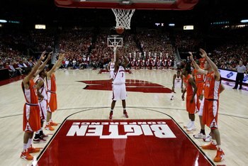 MADISON, WI - FEBRUARY 05: Marcus Landry #1 of the Wisconsin Badgers shoots free-throw against the Illinois Fighting Illini on February 5, 2009 at the Kohl Center in Madison, Wisconsin. Wisconsin defeated Illinois 63-50. (Photo by Jonathan Daniel/Getty Im