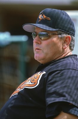 8 Mar 2000:  Manager Mike Hargrove #30 of the Baltimore Orioles looks on during the Spring Training Game against the Montreal Expos at Roger Dean Stadium in Jupiter, Florida. Mandatory Credit: Matthew Stockman  /Allsport