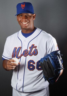 PORT ST. LUCIE, FL - FEBRUARY 24:  RY 24:  Armando Rodriguez #66 of the New York Mets poses for a portrait during the New York Mets Photo Day on February 24, 2011 at Digital Domain Park in Port St. Lucie, Florida.  (Photo by Elsa/Getty Images)