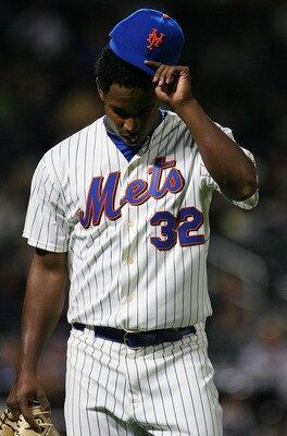 NEW YORK - SEPTEMBER 15:  Jenrry Mejia #32 of the New York Mets comes off the field in the third inning against the Pittsburgh Pirates on September 15, 2010 at Citi Field in the Flushing neighborhood of the Queens borough of New York City.  (Photo by Andr