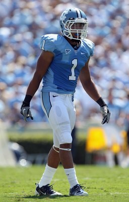CHAPEL HILL, NC - SEPTEMBER 18:  Gene Robinson #1 of the North Carolina Tar Heels during their game at Kenan Stadium on September 18, 2010 in Chapel Hill, North Carolina.  (Photo by Streeter Lecka/Getty Images)
