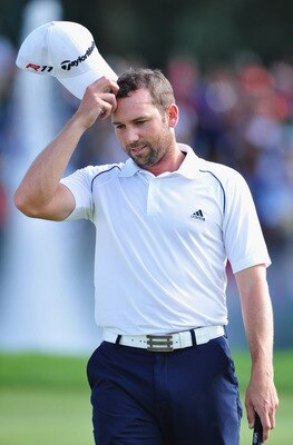 MUNICH, GERMANY - JUNE 26:  Sergio Garcia of Spain ponders his missed putt during the playoff against Pablo Larrazabal of Spain after the final round of the BMW International Open at Golfclub Munchen Eichenried on June 26, 2011 in Munich, Germany.  (Photo