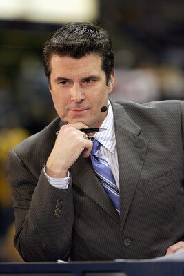 MILWAUKEE - MARCH 3: ESPN Gameday host Rece Davis give life commentary before the game between the Marquette Golden Eagles and the Pittsburgh Panthers on March 3, 2007 at the Bradley Center in Milwaukee, Wisconsin. (Photo by Jonathan Daniel/Getty Images)