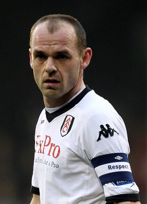 LONDON, ENGLAND - FEBRUARY 20:  Danny Murphy of Fulham in action during the FA Cup sponsored by E.ON 5th Round match between Fulham and Bolton Wanderers at Craven Cottage on February 20, 2011 in London, England.  (Photo by Paul Gilham/Getty Images)