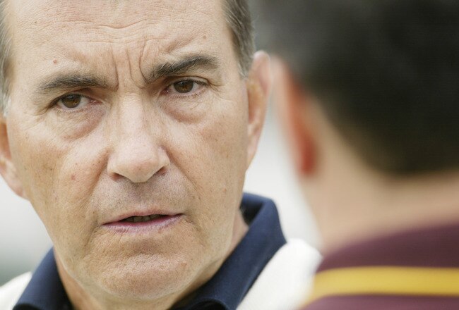 7 Mar 2002: Atlanta Braves General Manager John Schuerholz at the spring training game between the Cleveland Indians and the Atlanta Braves at the Wide World of Sports Complex in Lake Buena Vista, Florida. DIGITAL IMAGE. Mandatory Credit: Andy Lyons/Getty