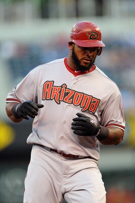 KANSAS CITY, MO - JUNE 21:  Wily Mo Pena #16 of the Arizona Diamondbacks rounds the bases after hitting a solo home run in the 5th inning against the Kansas City Royals at Kauffman Stadium on June 21, 2011 in Kansas City, Missouri. (Photo by G. Newman Low