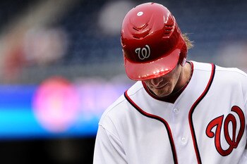 Jayson Werth is hitting just .162 against left-handed pitching in 2011